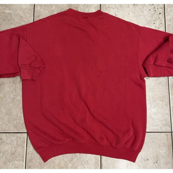 Vintage Ohio State Buckeyes Sweater Mens L Red B Wear Sweatshirt Embroidered USA - Picture 6 of 8